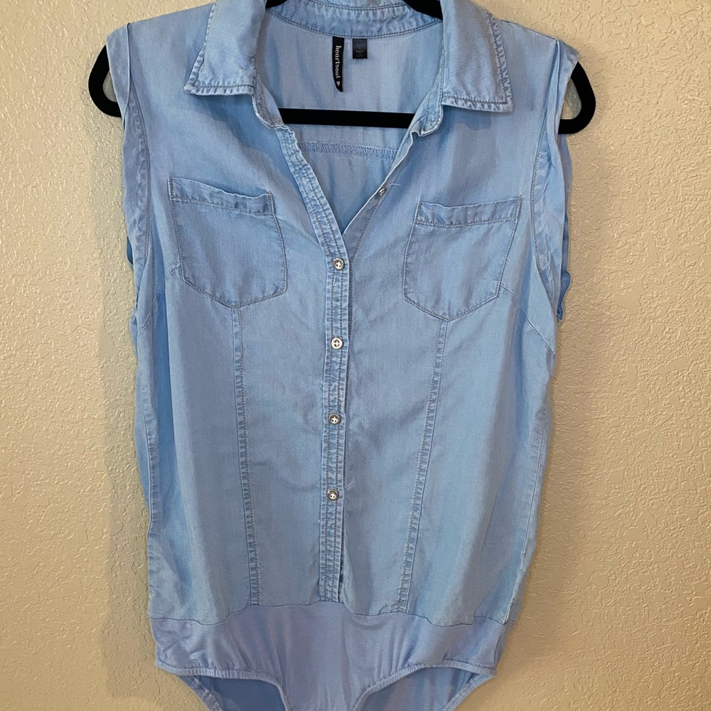 HeartSouls soft denim body suit L